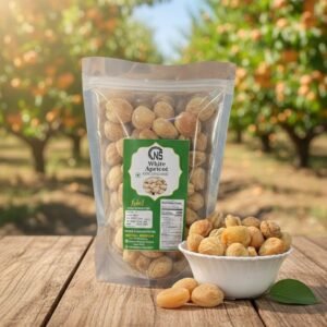Premium Kashmiri White Apricot – Naturally Sweet Sun-Dried Khubani